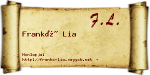 Frankó Lia névjegykártya